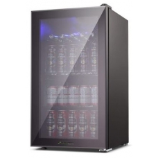 Benchmark Mini Bar Refrigerator Without Freezer Singel Glass Doors De Frost 3.2 Cu.Ft 92 Liter Black