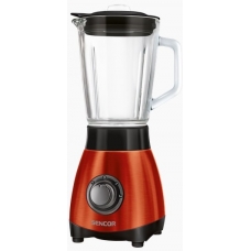 Sencor Electric Mixer Glass Jug 1.5 Liter 600 Watt 2 Speed Red