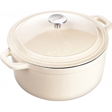 Lamart Iron Pots Ceramic 26 Cm With Lid Creamy