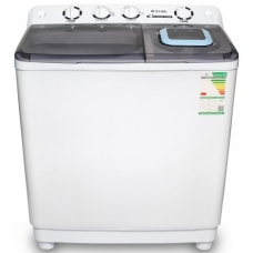 Icone Twine Tube Washing Machine With Dryer 8 Kg Multiple Programs White Gray