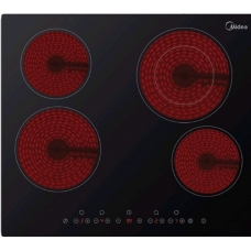 Midea Built In Surface Plate 60 Cm Electricity 4 Burner Ceramic Touch Black