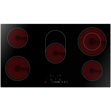 Midea Built In Surface Plate 90 Cm Electricity 5 Burner Ceramic 8400 Watt Touch Black