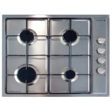Kelvinator Built In Surface Plate 60 Cm Gas 4 Burner Manual Safety Steel