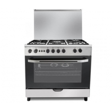 Crony Free Standing Cooker 80X50 Cm Gas 5 Burner Steel Manual Multi Function Steel