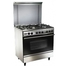 Crony Free Standing Cooker 90X60 Cm Gas 5 Burner Steel Manual Multi Function Full Safety With Grill Steel Egypt