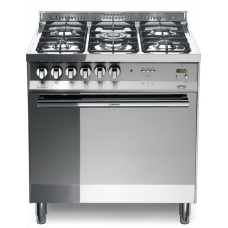 Lofra Free Standing Cooker 80X60 Cm Gas 5 Burner Steel Manual Multi Function With Grill Steel