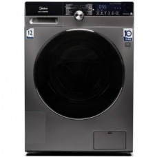 Midea Combo Automatic Washing Machine With Dryer Front Load 12 Kg 16 Program Full Drying 1400 Prm Inverter Silver