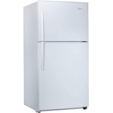 Midea Top Mount Refrigerator 2 Doors No Frost 21 Cu.Ft 595 Liter White