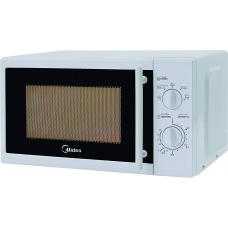 Midea Free Stand Microwave Oven Electronic Manual Control 20 Liter 700 Watt 3 Level White