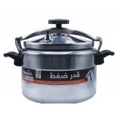 Lambart Pressure Cooker 15 Liter Aluminum With Strong Heat Insulating Handles Silver