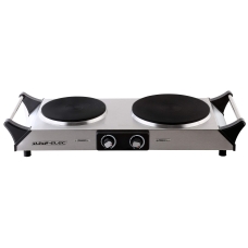 Alsaif Free Stand Hot Plate Electricity 2500 Watt 2 Burner Stone Manual Silver