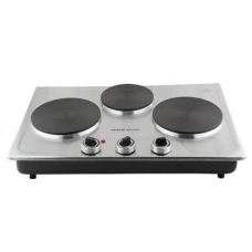 Alsaif Free Stand Hot Plate Electricity 2700 Watt 3 Stone Burner Manual Silver