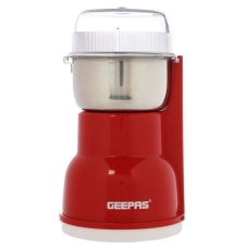 Geepas Coffee Grinder 300 Ml 180 Watt Red Silver