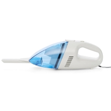 Portable Vacuum Cleaner That Works On A Car Lighter White And Blue