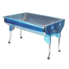 Outdoor Charcoal Grill Silver Blue