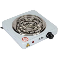 Home Master Electric Free Standing Stove 30 Cm 1000 Watt 1 Burner Stone Manual Control White