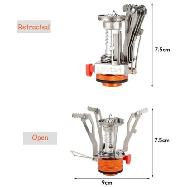 موقد غاز متنقل للرحلات ليكسادا مع صندوق تخزين متعدد الالوان