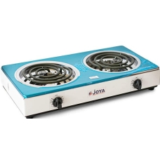 Joya Electric Free Standing Stove 1400 Watt 2 Spiral Burners Manual Control Silver