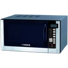 Fisher Free Stand Microwave Oven With Grill Digital Control 30 Liter 1250 Watt 10 Level Silver