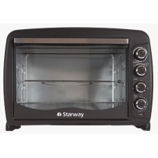 Star Way Free Stand Convection Heating Oven Electricity 55 Liter 2000 Watt Manual Multi Function With Grill Black