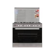 Frego Freego Gas Stove And Oven Freestanding Steel Surface With Grill 60 X 90 Cm 5 Upper Burners Multi-Function Full Safety Manual Control Self-Ignition Egyptian Steel