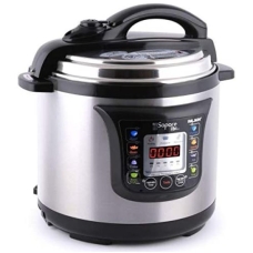 Palson Electric Pressure Cooker 8 Liter 1200 Watt Digital Time Indicator Stops Automatically At The Set Time Steel