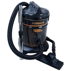 Fisher Wet And Dray Drum Vacuum Cleaner 15 Liter 1500 Watt To Extract Dust,Dirt Black