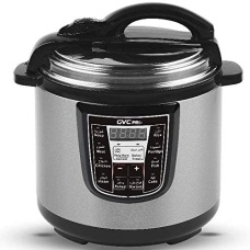 Gvc Pro Granite Electric Pressure Cooker 8 Litter 1200 Watt Digital Time Indicator Stops Automatically At The Set Time Silver