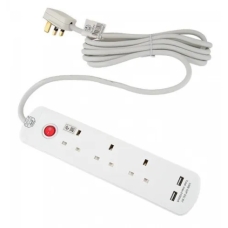 Alsaif Plug Sockets 3 M 3 Ports For Charging 2860 Watt White