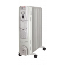 Dots Oil Electric Heater 2500 Watt 13 Fins Rectangle 3 Levels White 