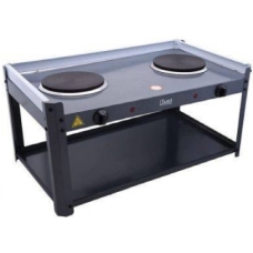 Freestanding Electric Stove Jano Rem 2000 Watt 2 Burners Black