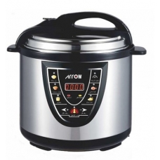 Arrow Electric Pressure Cooker 10 Liter 1600 Watt Digital Time Indicator Stops Automatically At The Set Time Black