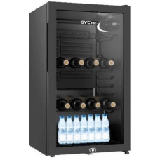 Gvc Pro Commercial Refrigerator Without Freezer Glass Door No Frost 2.5 Cu.Ft 70 Liter Black