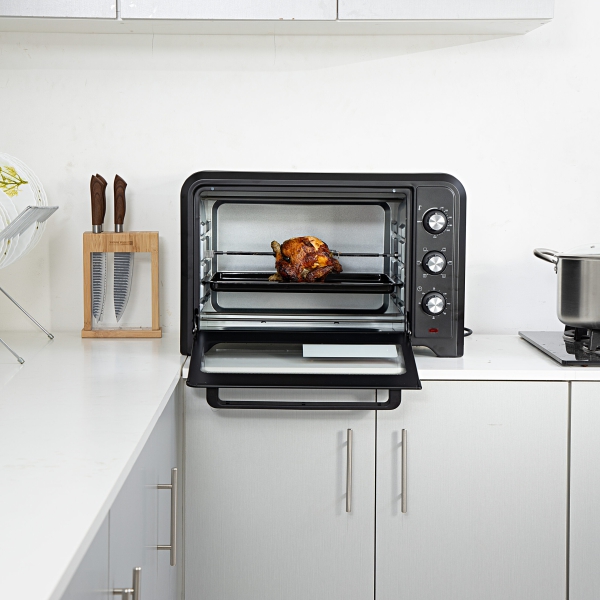 فرن كهربائي جيباس بسعه 42 لتر بقوه 2000 واط Geepas Electric Oven With Rotisserie 42L