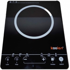 Koolen Free Stand Hot Plate Electricity 1 Burner Glass 2000 Watt Manual Black