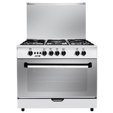 Arrow Free Standing Cooker 90X55 Cm Gas 5 Burner Steel Manual 7 Key Multi Function Steel Egypt