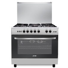 Arrow Free Standing Cooker 80X55 Cm Gas 5 Burner Steel Manual 7 Key Multi Function Steel Egypt