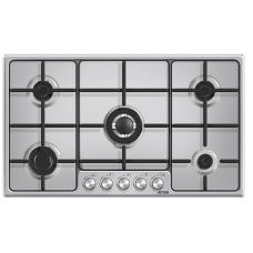 Built-In Hob Built-In Gas Arrow Steel Surface 90 Cm 5 Burners Steel Turkish