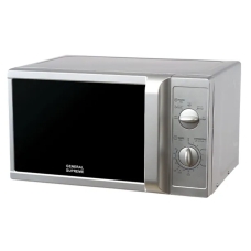 General Superme Free Stand Microwave oven 20 Liter 700 Watt Manual Control 5 Levels Silver