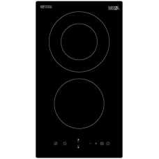 General Superme Built In Surface Plate 30 Cm Electricity 2 Burners Digital Black