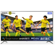 Chic Flat Smart TV Led 75 Inch 4k HD Android 11 Frameless Black