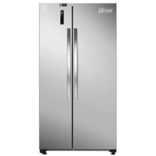 Ugine Side By Side Refrigerator 2 Doors No Frost 22.5 Cu.Ft 637 Liter Steel