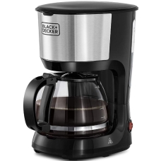 Black Decker Coffee Machine 1.25 Liter 750 Watt Powder Filter Black Silver