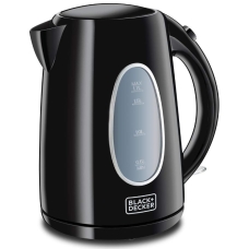 BlackDecker Electric Kettle 1.7 Liter 2200 Watt Water Level Indicator Black