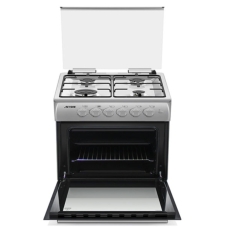 Arrow Free Standing Cooker 60X50 Cm Gas 4 Burner Steel Manual Multi Function Silver