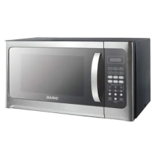 Basic 30 liter freestanding microwave oven black