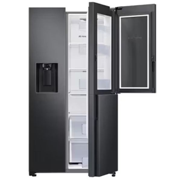 ثلاجه دولابي بفريزر جانبي سامسونج تبريد بخار 28.4 قدم 806 لتر رمادي